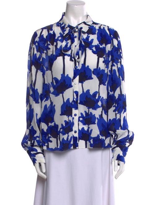 Jason Wu Printed Long Sleeve Blouse