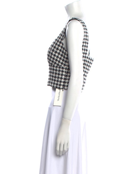 Jason Wu Plaid Print Square Neckline Crop Top