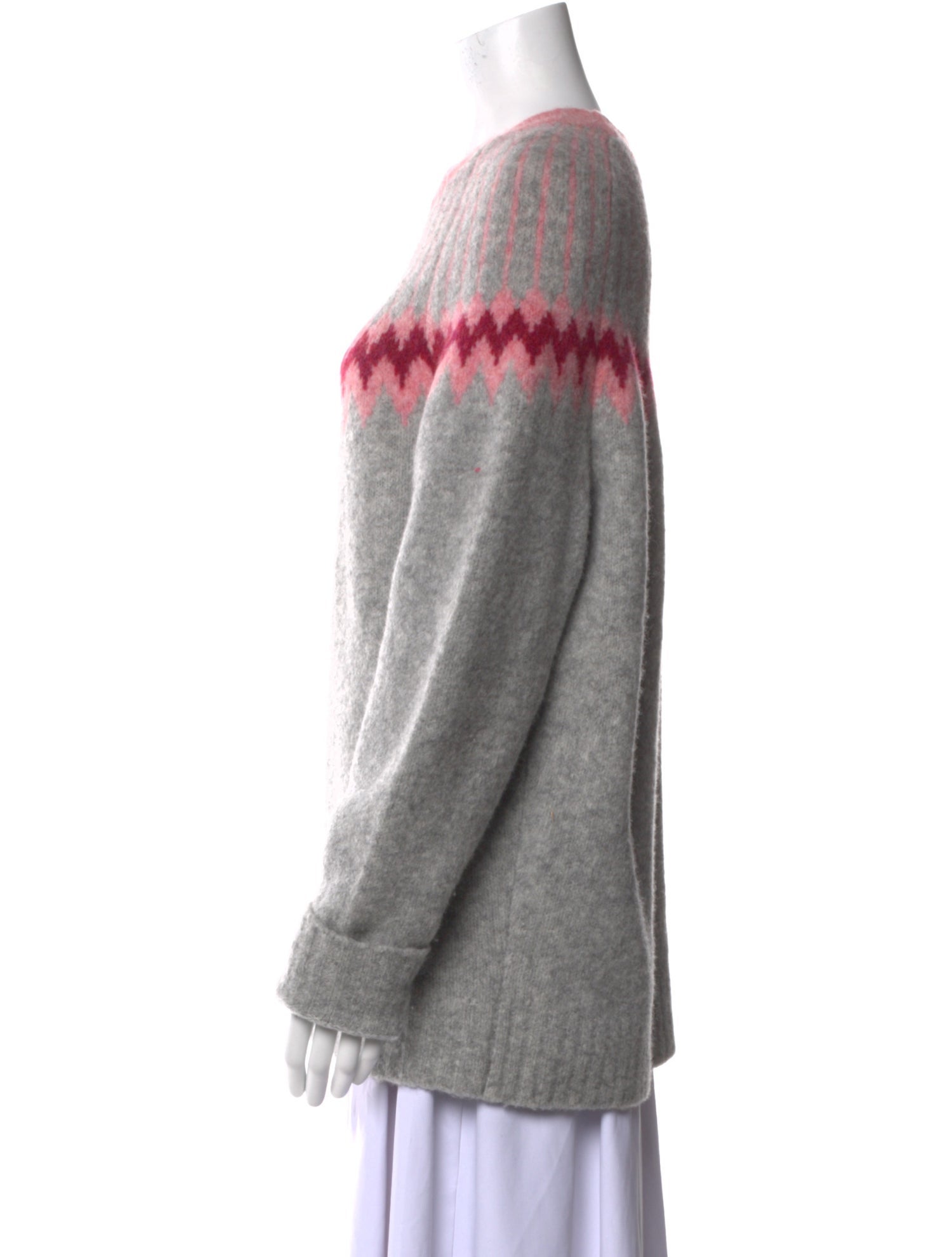 Jason Wu Printed Crew Neck Sweater