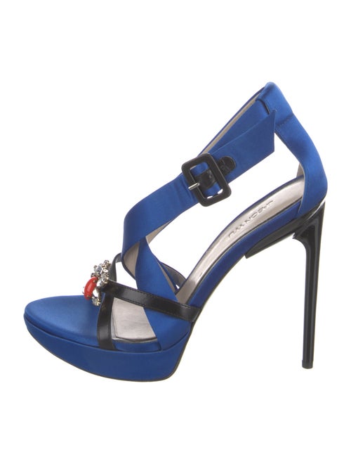 Jason Wu Satin Colorblock Pattern Slingback Sandals