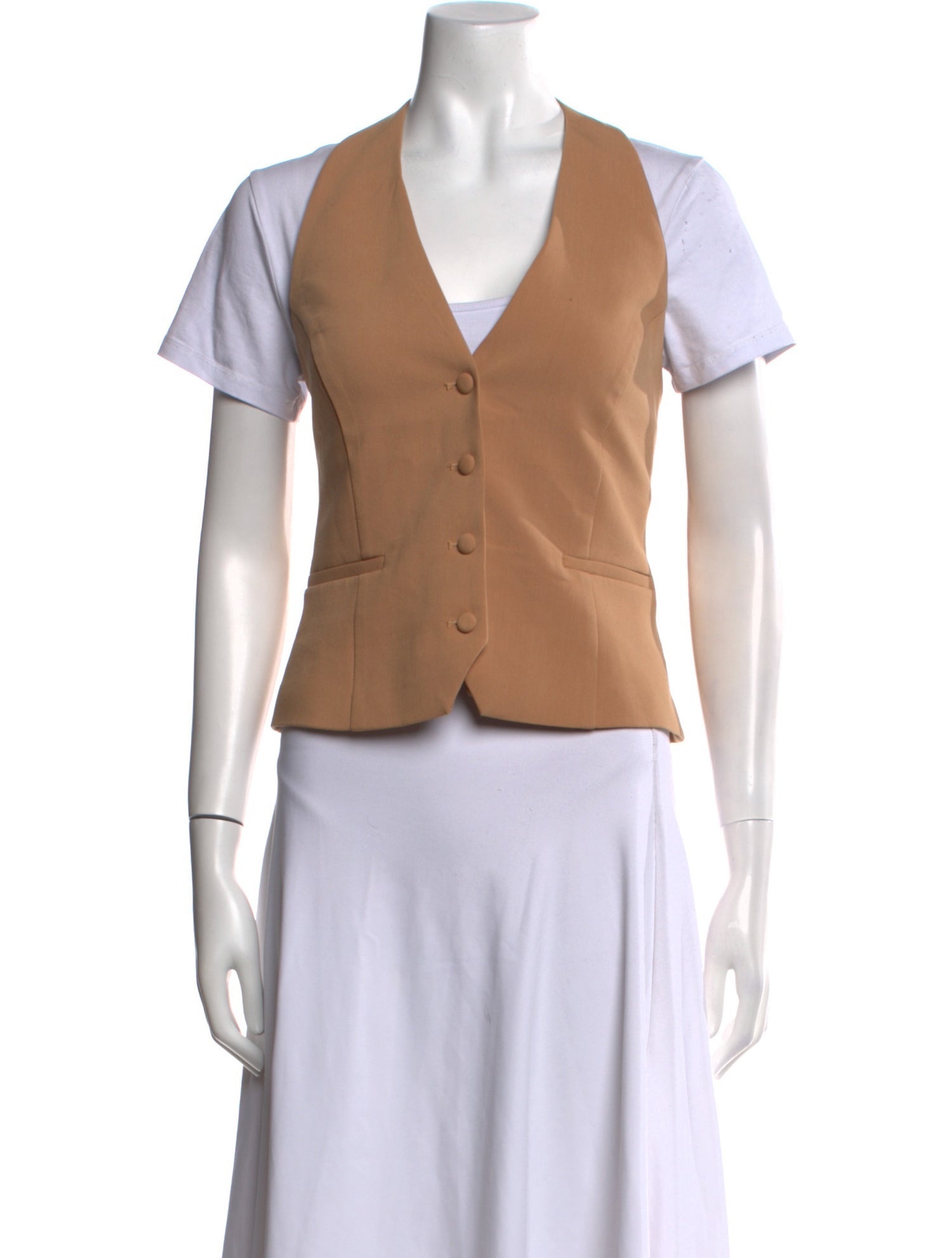 Jason Wu V-Neck Short Sleeve Crop Top