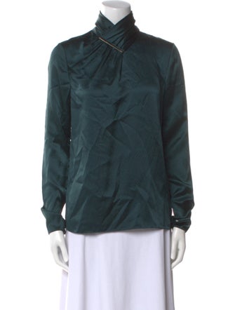 Jason Wu Silk Mock Neck Sweatshirt