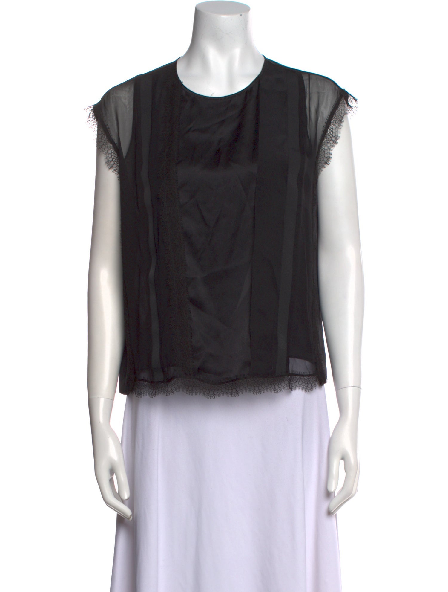 Jason Wu Silk Crew Neck Blouse