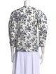 Jason Wu Floral Print Mock Neck Button-Up Top