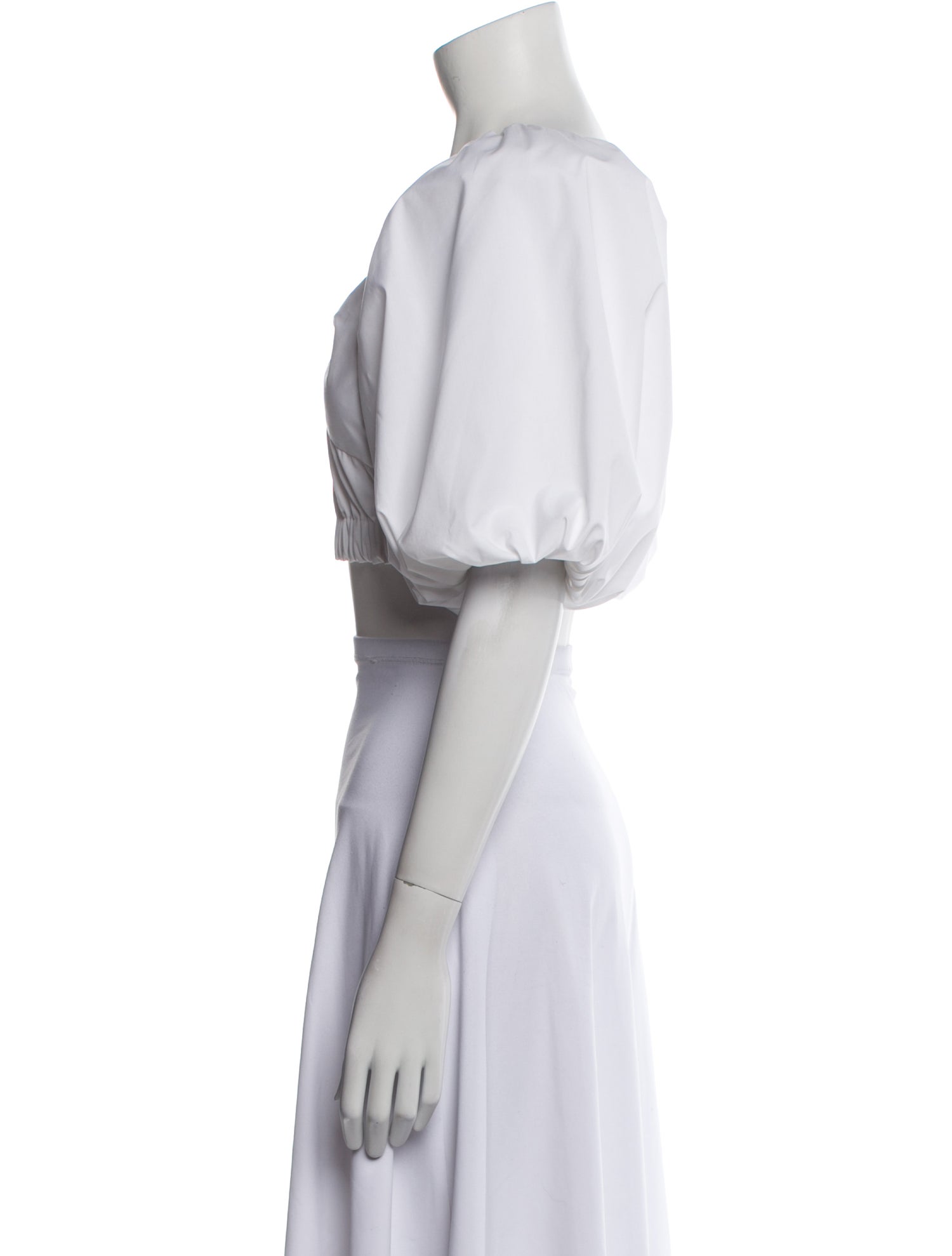 Jason Wu V-Neck Short Sleeve Crop Top