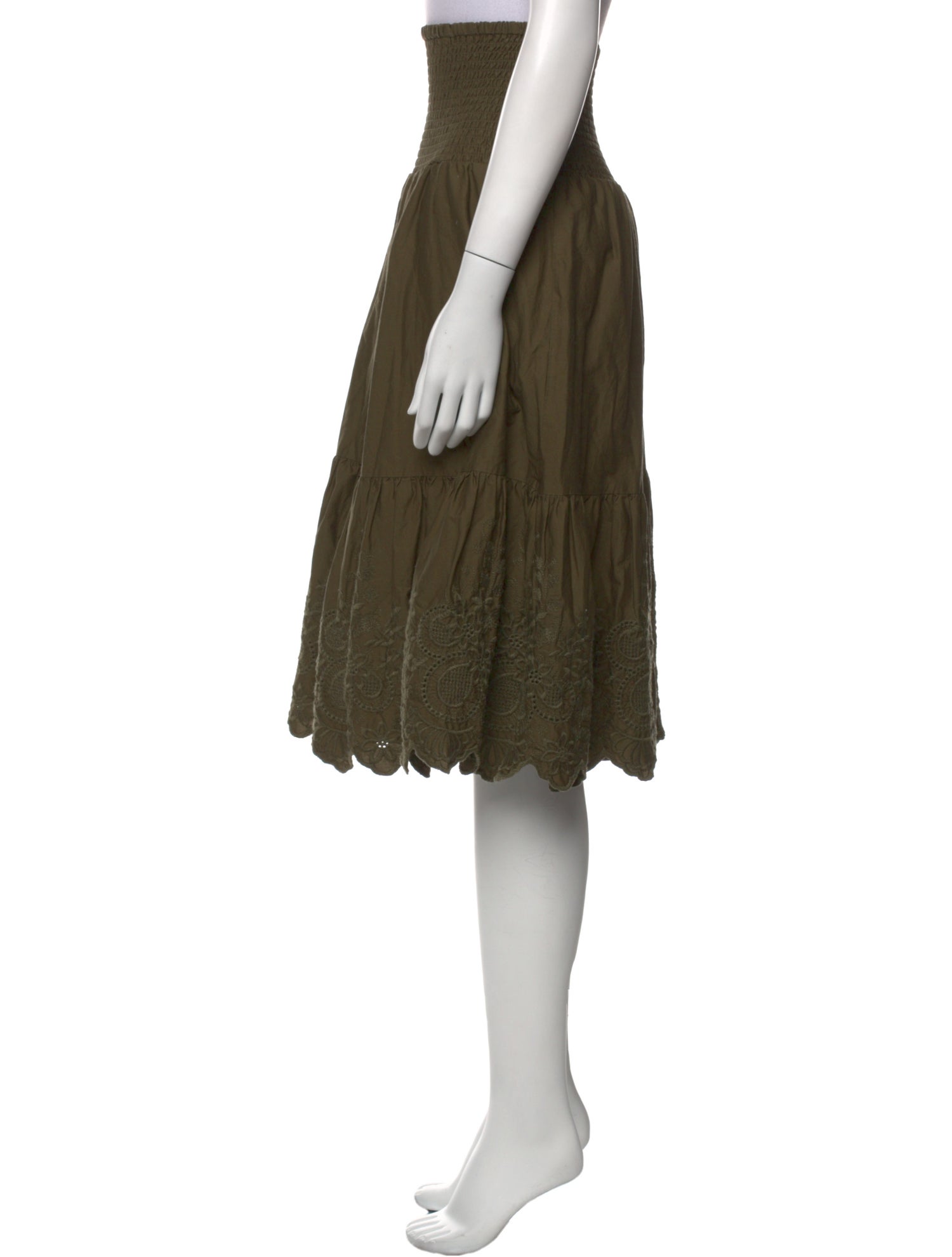 Jason Wu Embroidered Accent Knee-Length Skirt