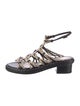 Jason Wu Leather Animal Print Gladiator Sandals