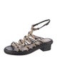 Jason Wu Leather Animal Print Gladiator Sandals