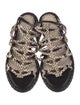 Jason Wu Leather Animal Print Gladiator Sandals