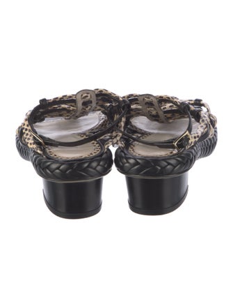 Jason Wu Leather Animal Print Gladiator Sandals