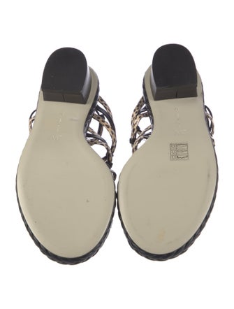 Jason Wu Leather Animal Print Gladiator Sandals