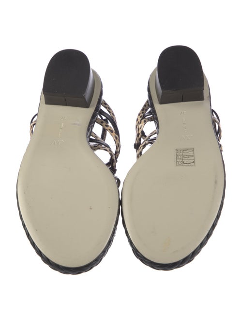 Jason Wu Leather Animal Print Gladiator Sandals