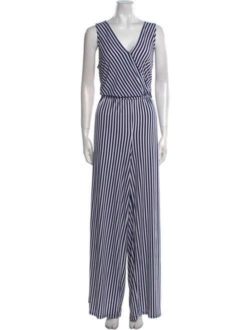Jason Wu Striped V-Neck Jumpsuit
