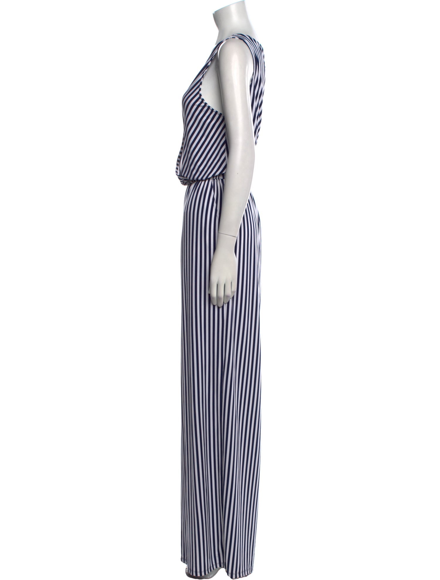 Jason Wu Striped V-Neck Jumpsuit