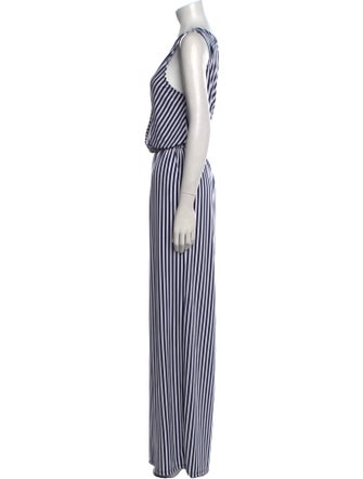 Jason Wu Striped V-Neck Jumpsuit
