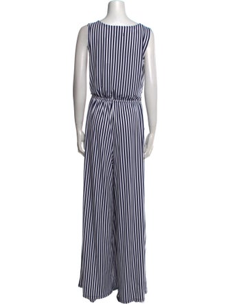 Jason Wu Striped V-Neck Jumpsuit