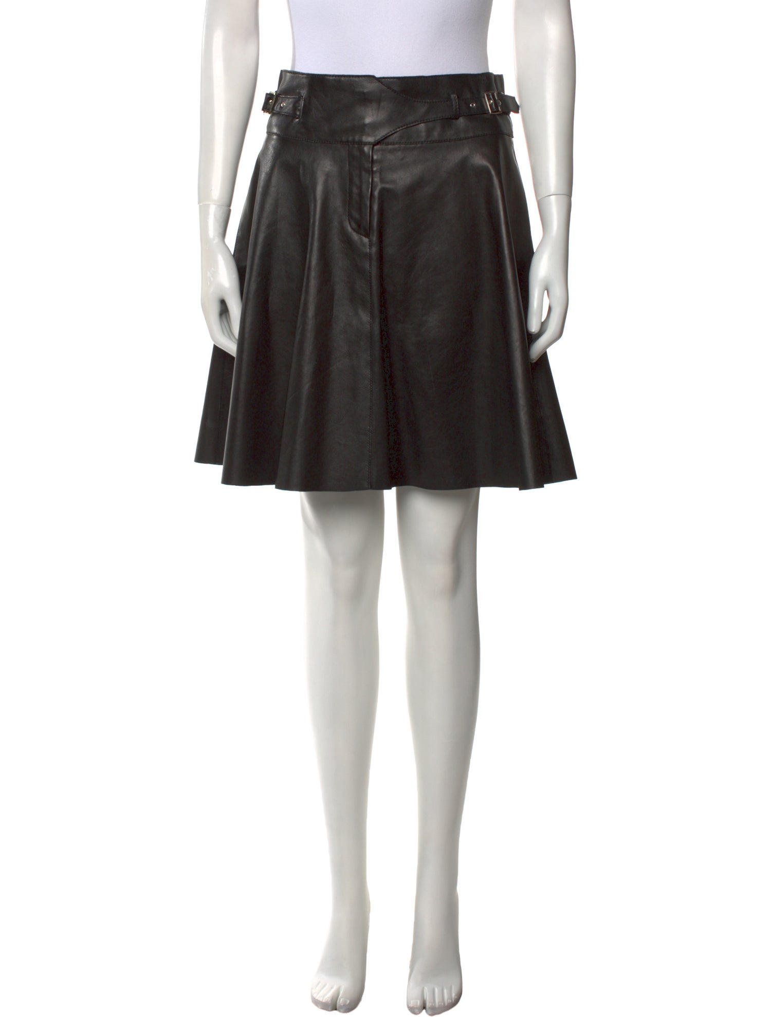 Jason Wu Leather Knee-Length Skirt