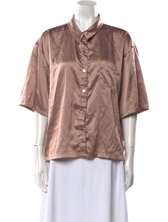 Jason Wu Three-Quarter Sleeve Button-Up Top