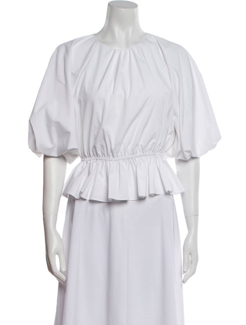 Jason Wu Crew Neck Short Sleeve Crop Top