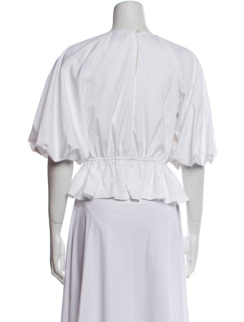 Jason Wu Crew Neck Short Sleeve Crop Top