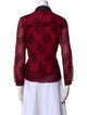 Jason Wu Silk Lace Pattern Button-Up Top