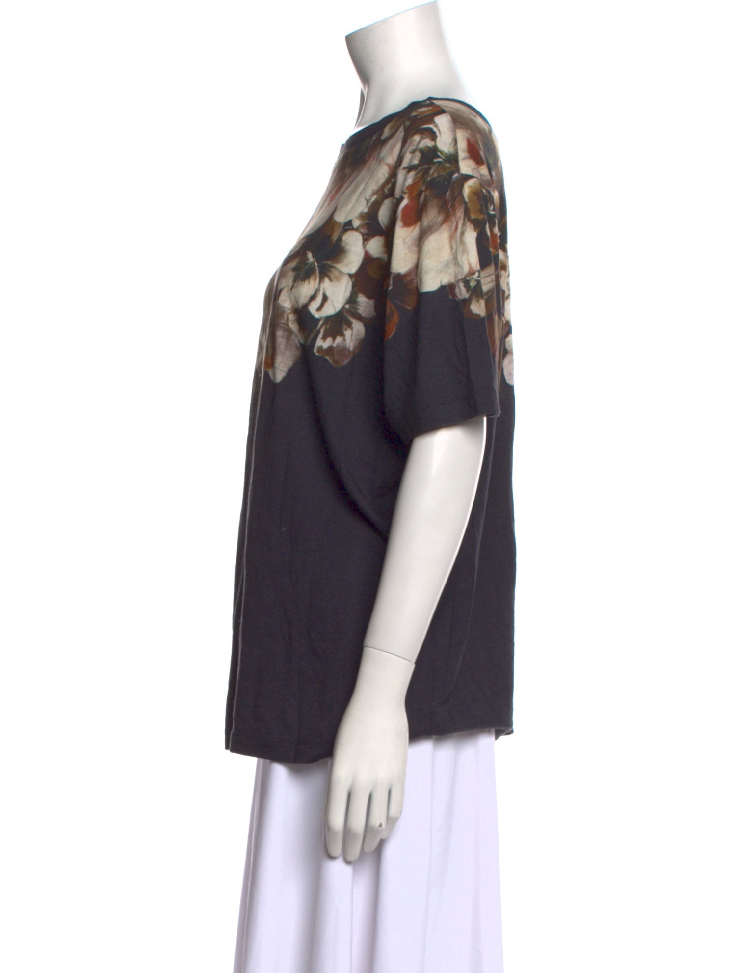 Jason Wu Floral Print Bateau Neckline Blouse