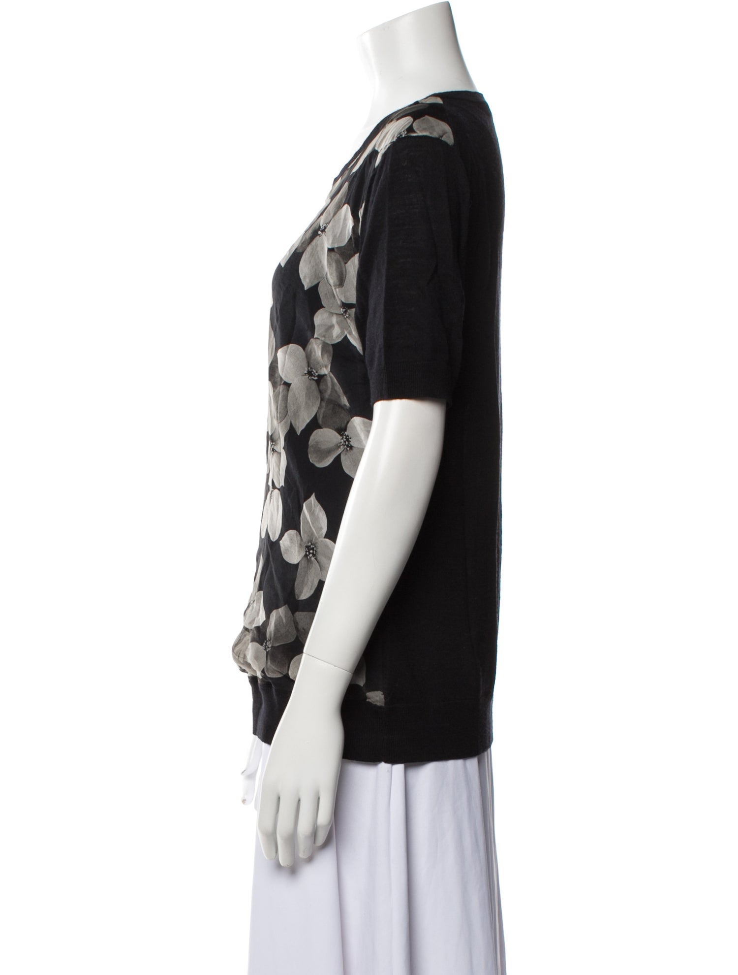 Jason Wu Wool Floral Print T-Shirt