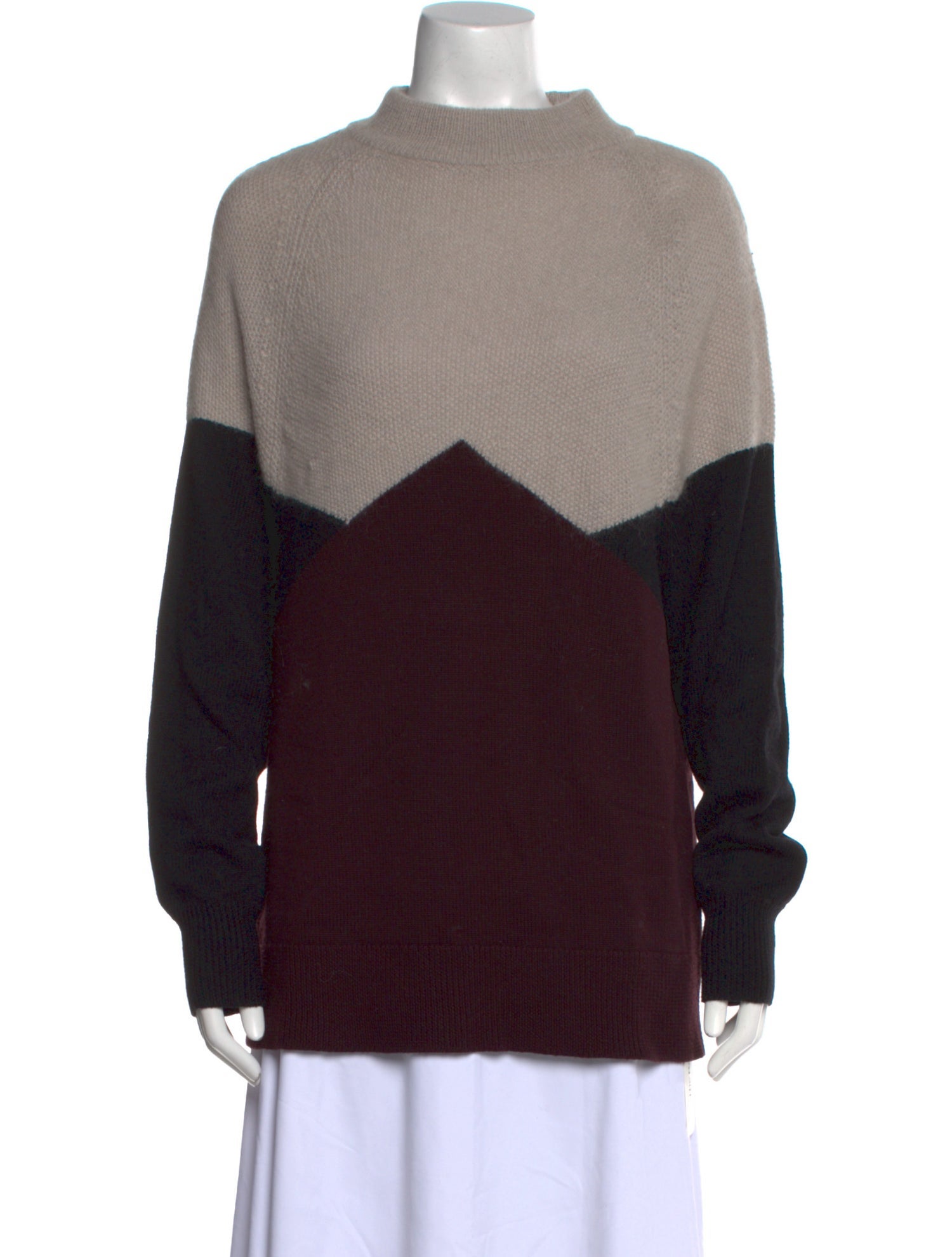 Jason Wu Wool Colorblock Pattern Sweater