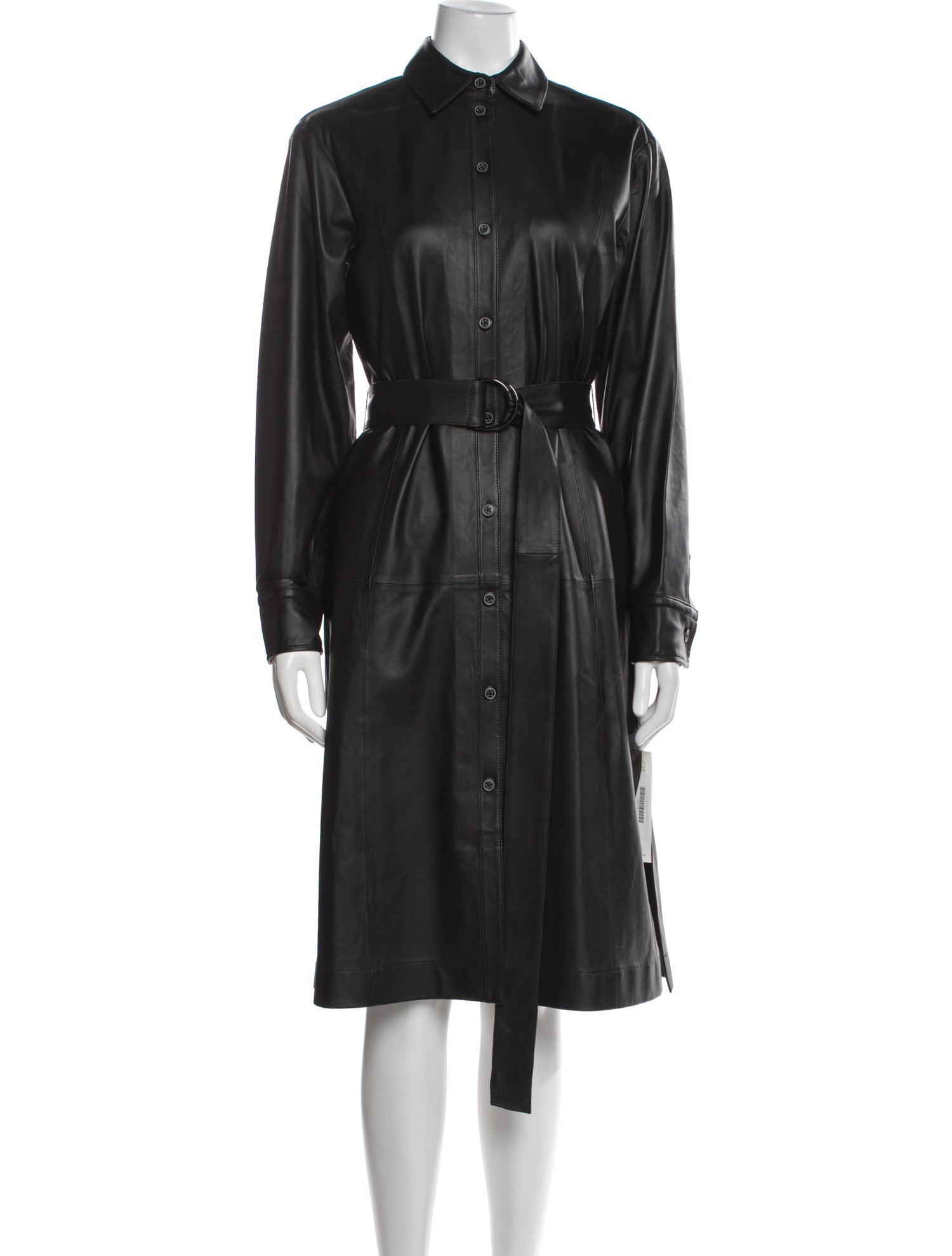Jason Wu Lamb Leather Midi Length Dress