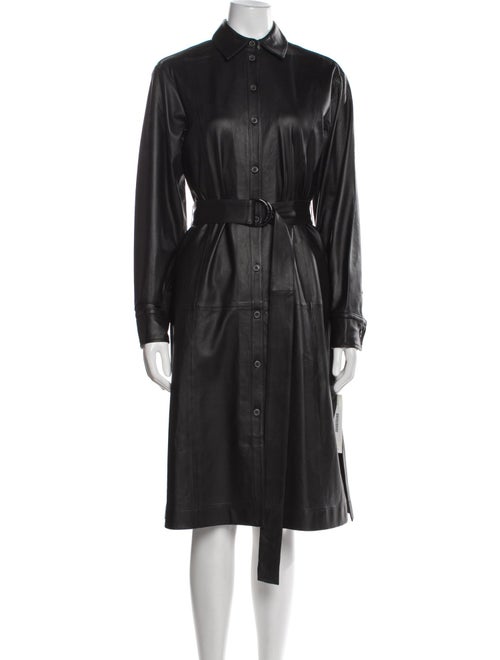 Jason Wu Lamb Leather Midi Length Dress