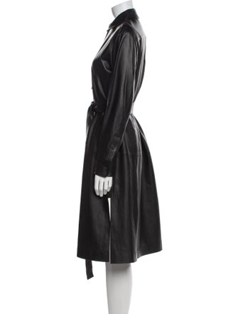 Jason Wu Lamb Leather Midi Length Dress