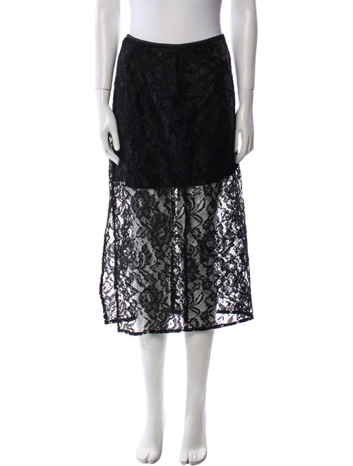 Jason Wu Lace Pattern Midi Length Skirt
