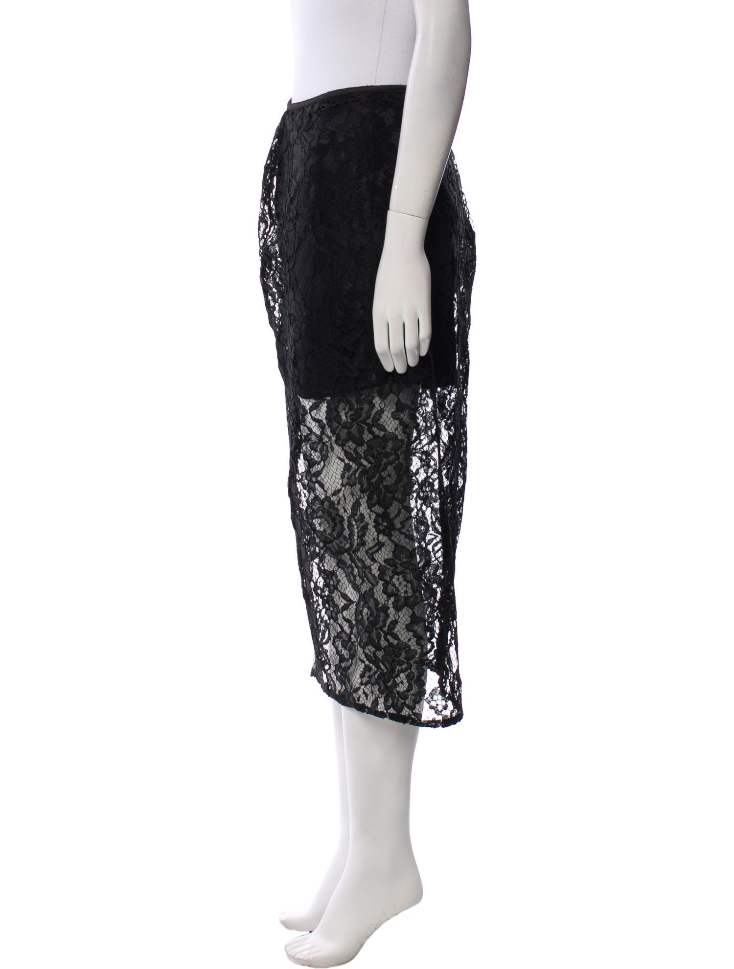 Jason Wu Lace Pattern Midi Length Skirt