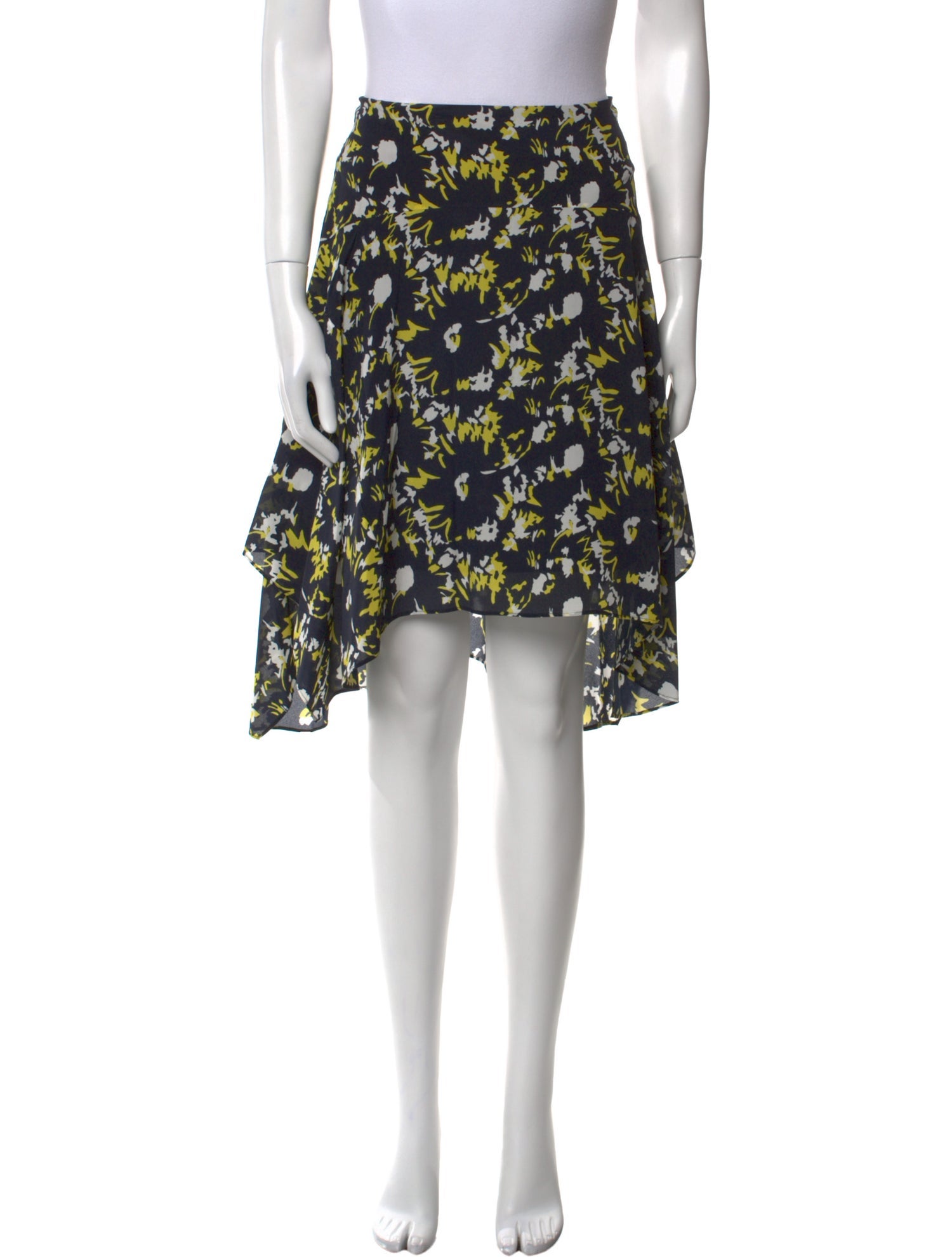 Jason Wu Silk Knee-Length Skirt