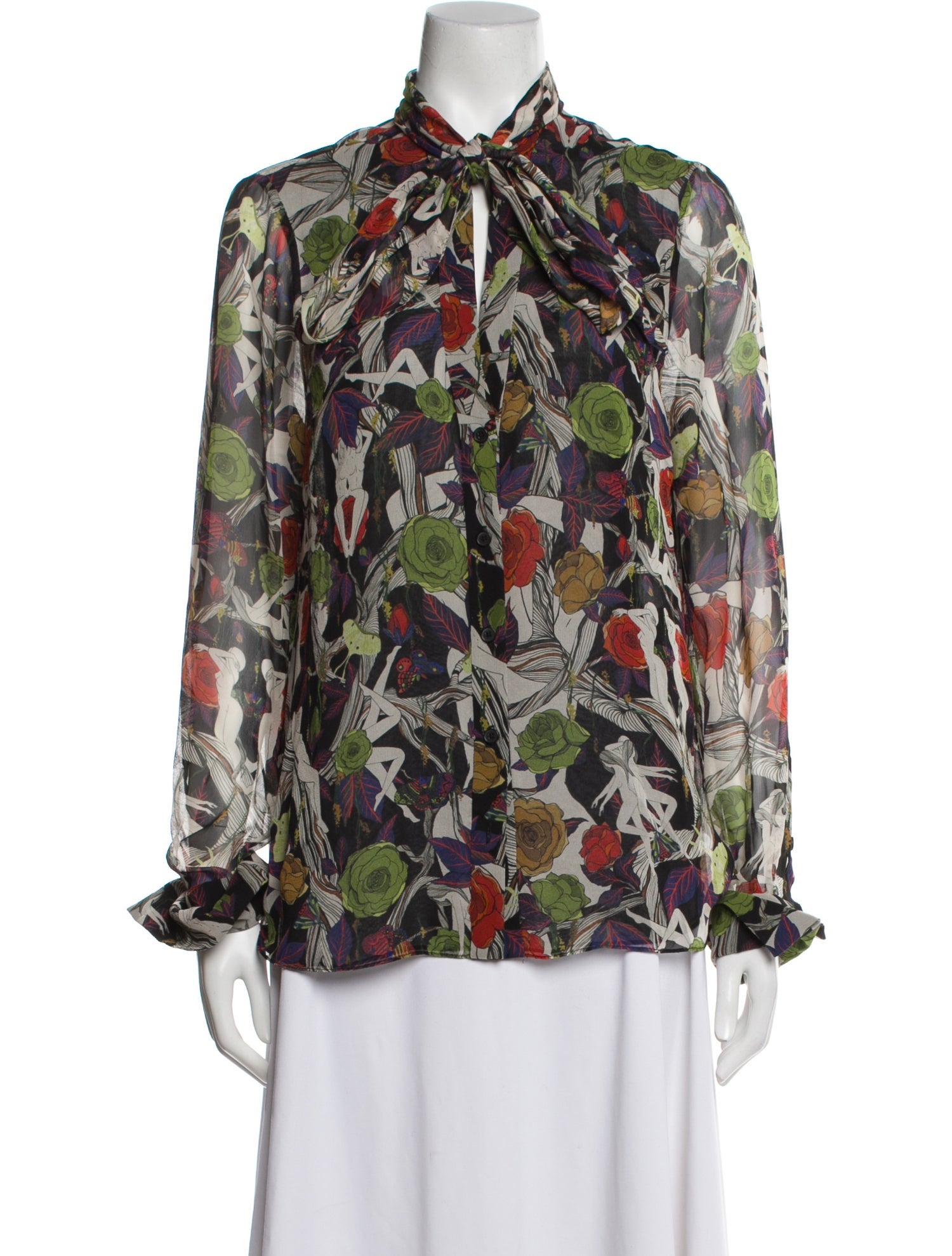 Jason Wu Silk Floral Print Blouse