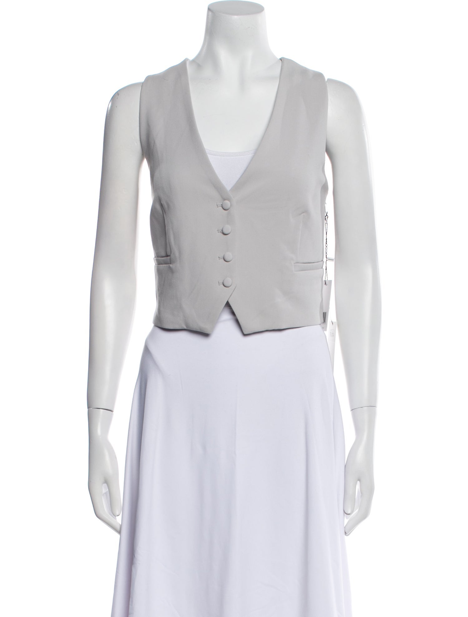 Jason Wu V-Neck Sleeveless Crop Top