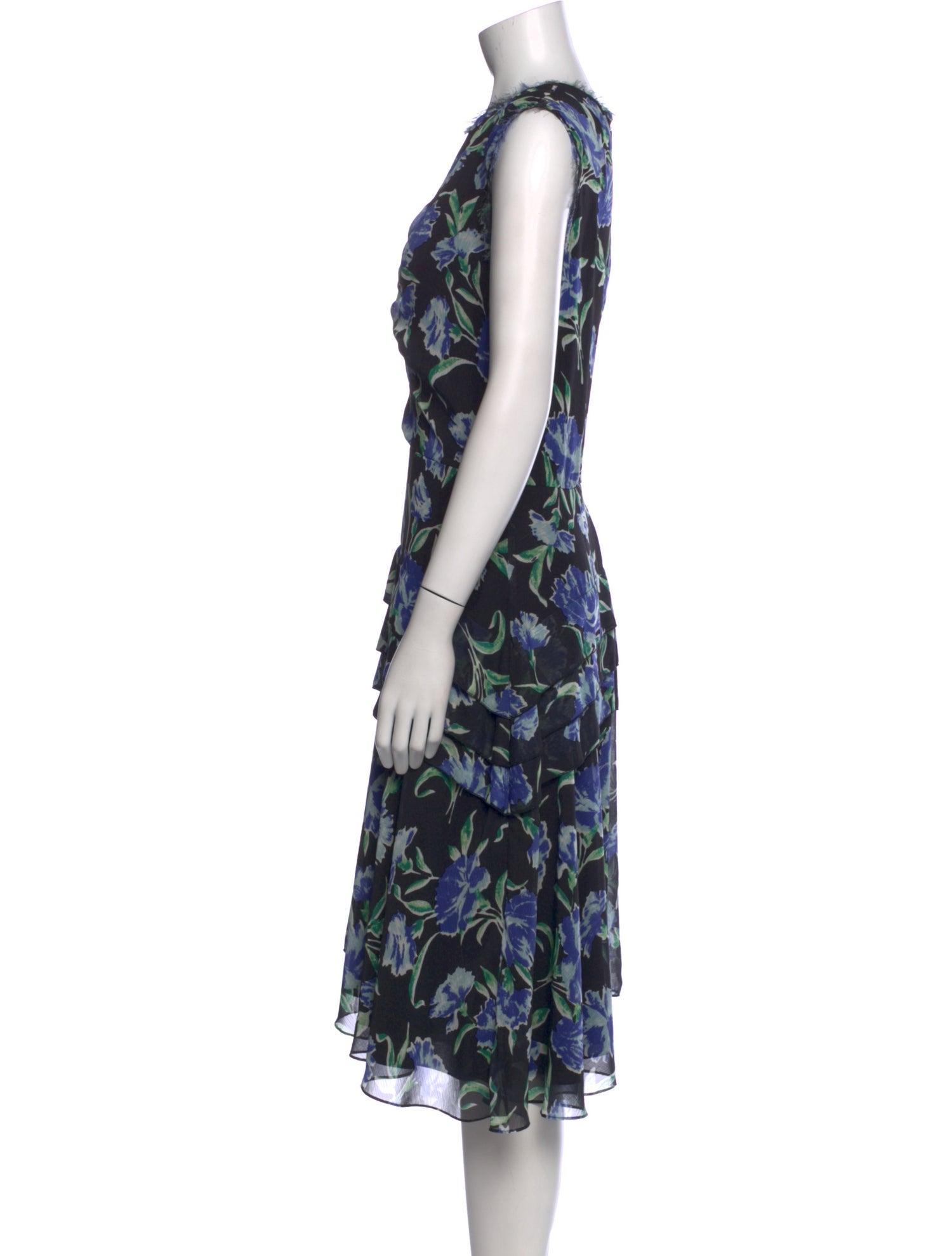 Jason Wu Floral Print Midi Length Dress