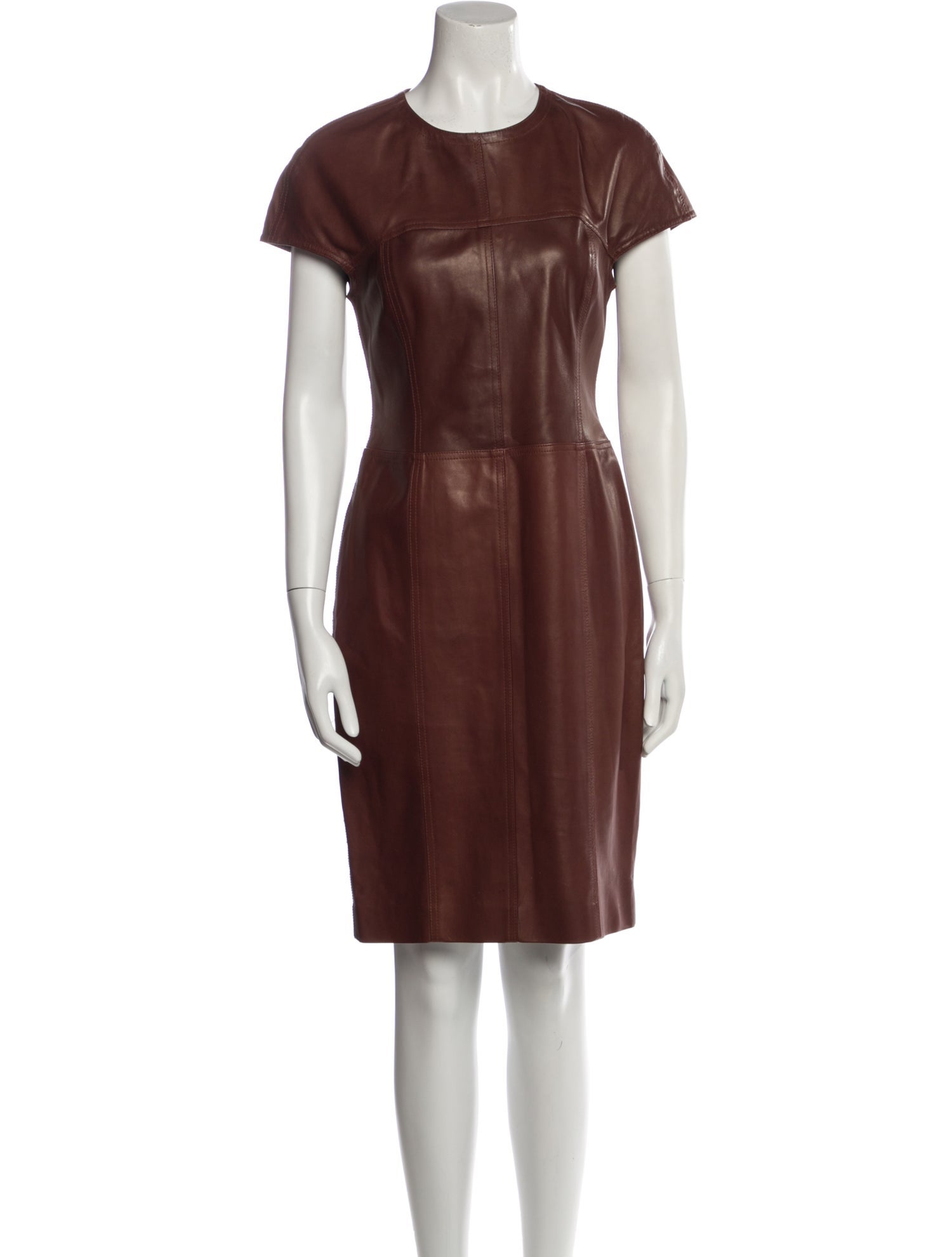 Jason Wu Leather Knee-Length Dress
