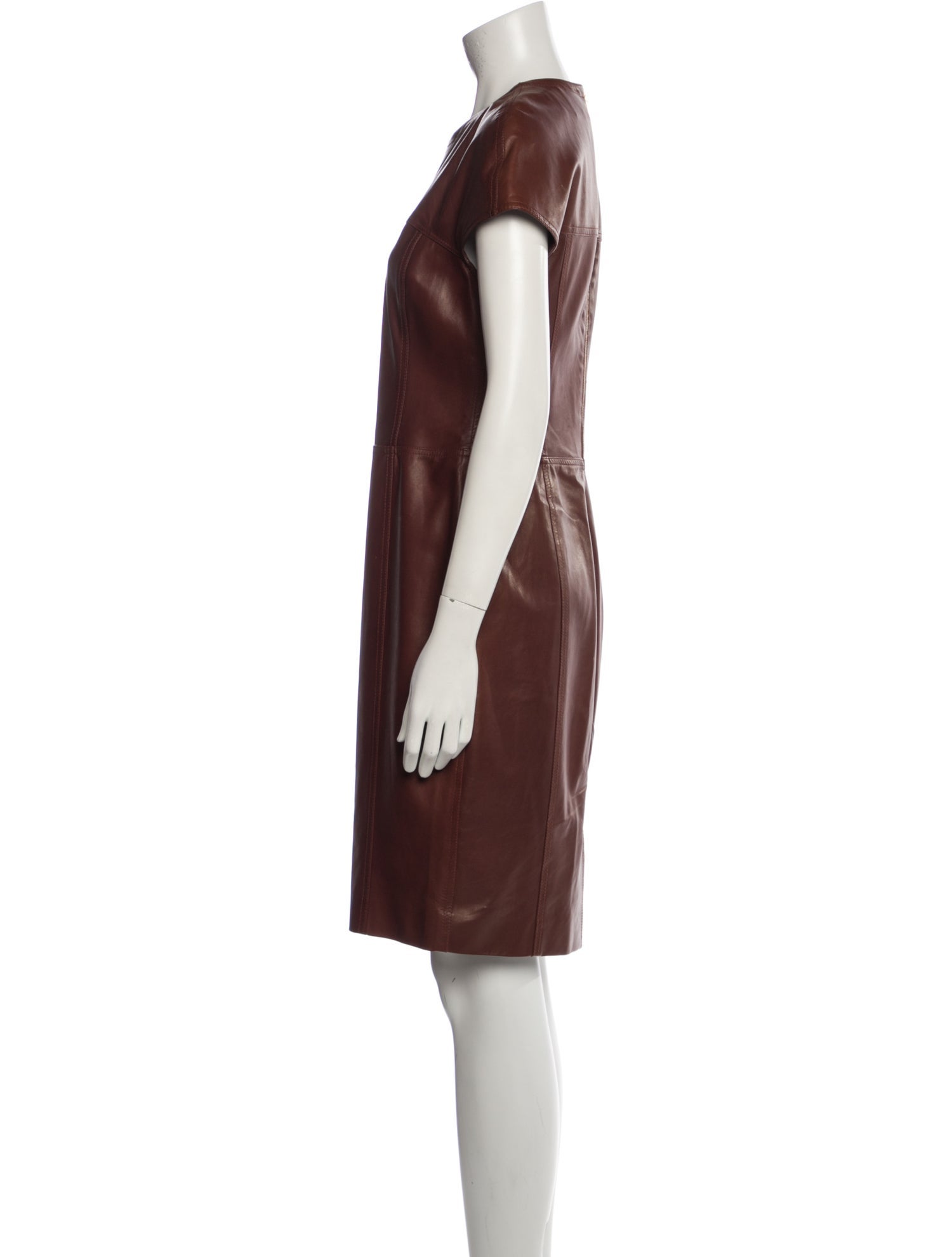 Jason Wu Leather Knee-Length Dress