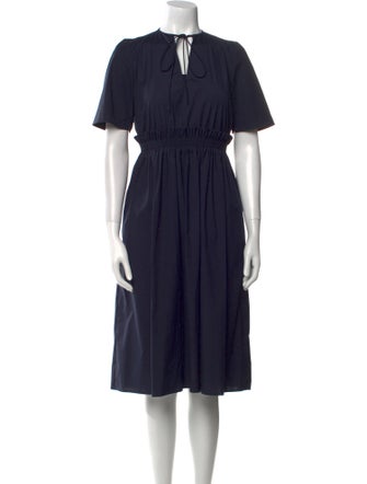 Jason Wu Tie Neck Midi Length Dress
