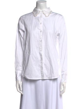 Jason Wu Long Sleeve Button-Up Top