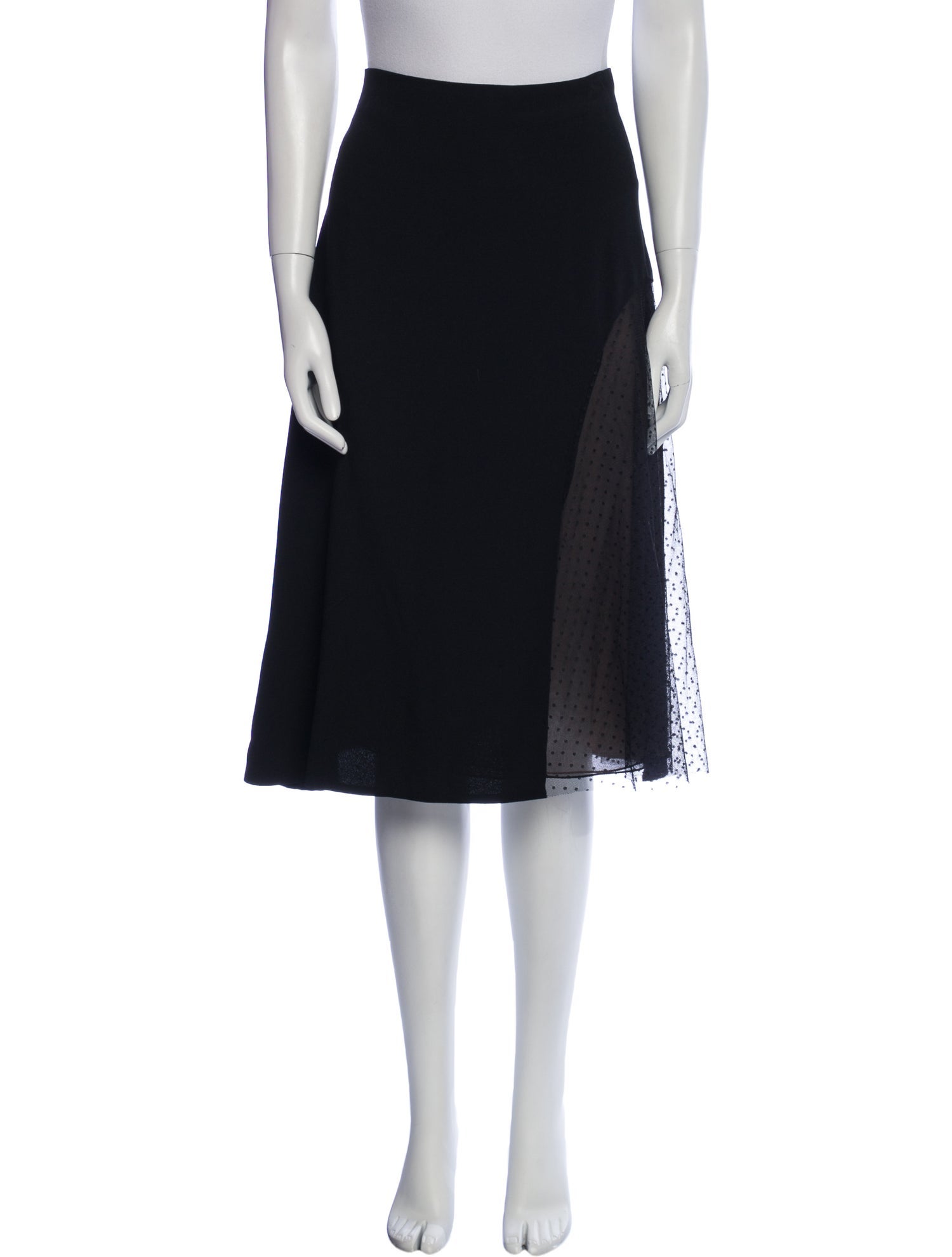 Jason Wu Mesh Accents Knee-Length Skirt