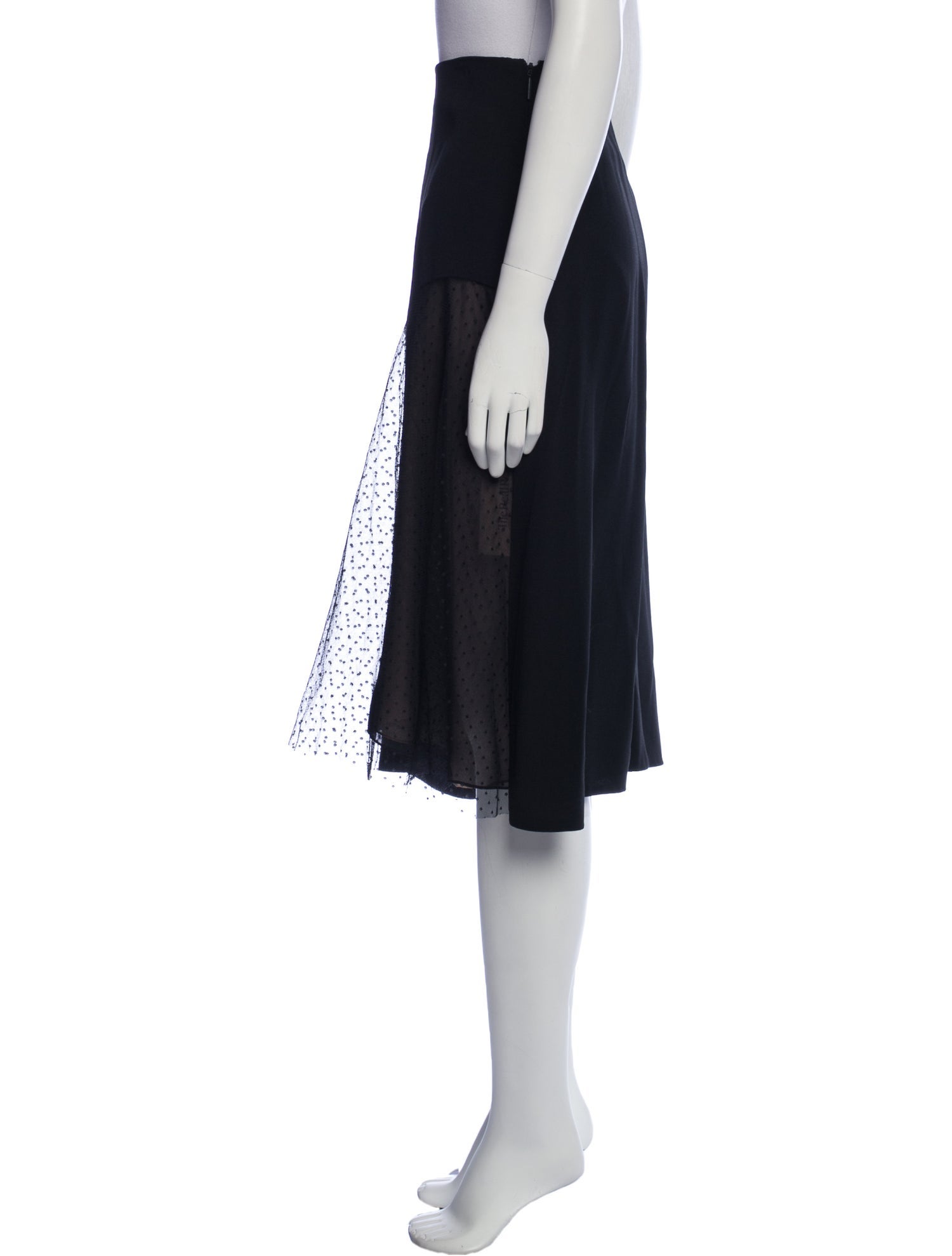 Jason Wu Mesh Accents Knee-Length Skirt