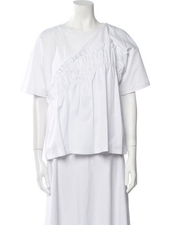 Jason Wu Bateau Neckline Short Sleeve Blouse