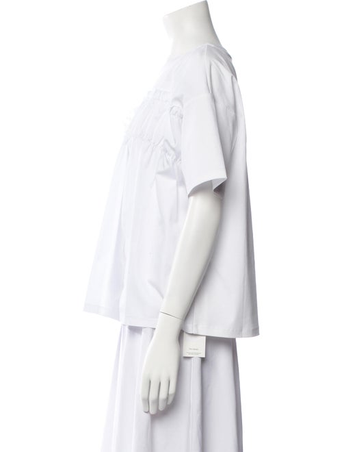 Jason Wu Bateau Neckline Short Sleeve Blouse