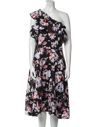 Jason Wu Floral Print Midi Length Dress