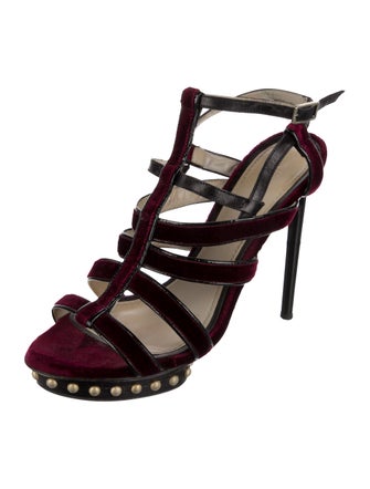 Jason Wu Velvet Gladiator Sandals