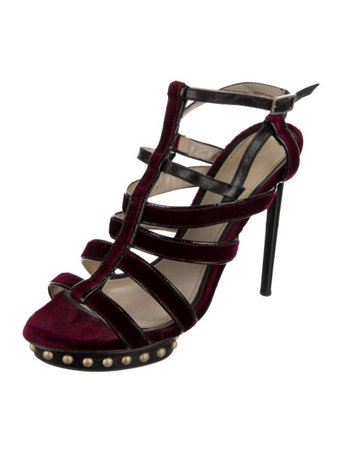 Jason Wu Velvet Gladiator Sandals