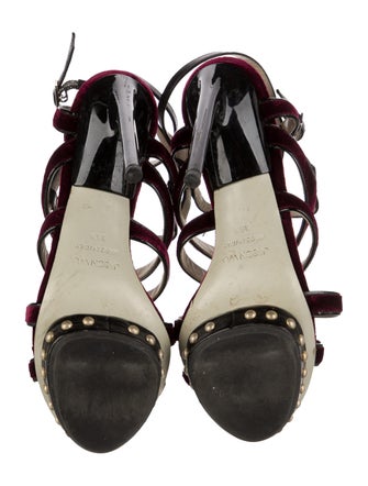 Jason Wu Velvet Gladiator Sandals