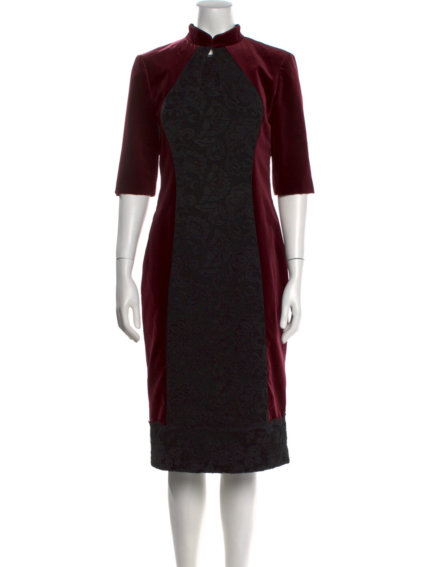 Jason Wu Colorblock Pattern Midi Length Dress